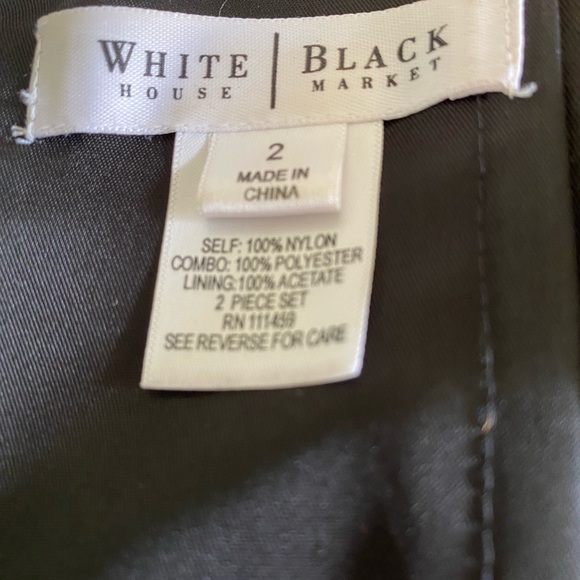 White House/Black Market Black Strapless Lined Cocktail Dress Size 2 - Picture 7 of 8